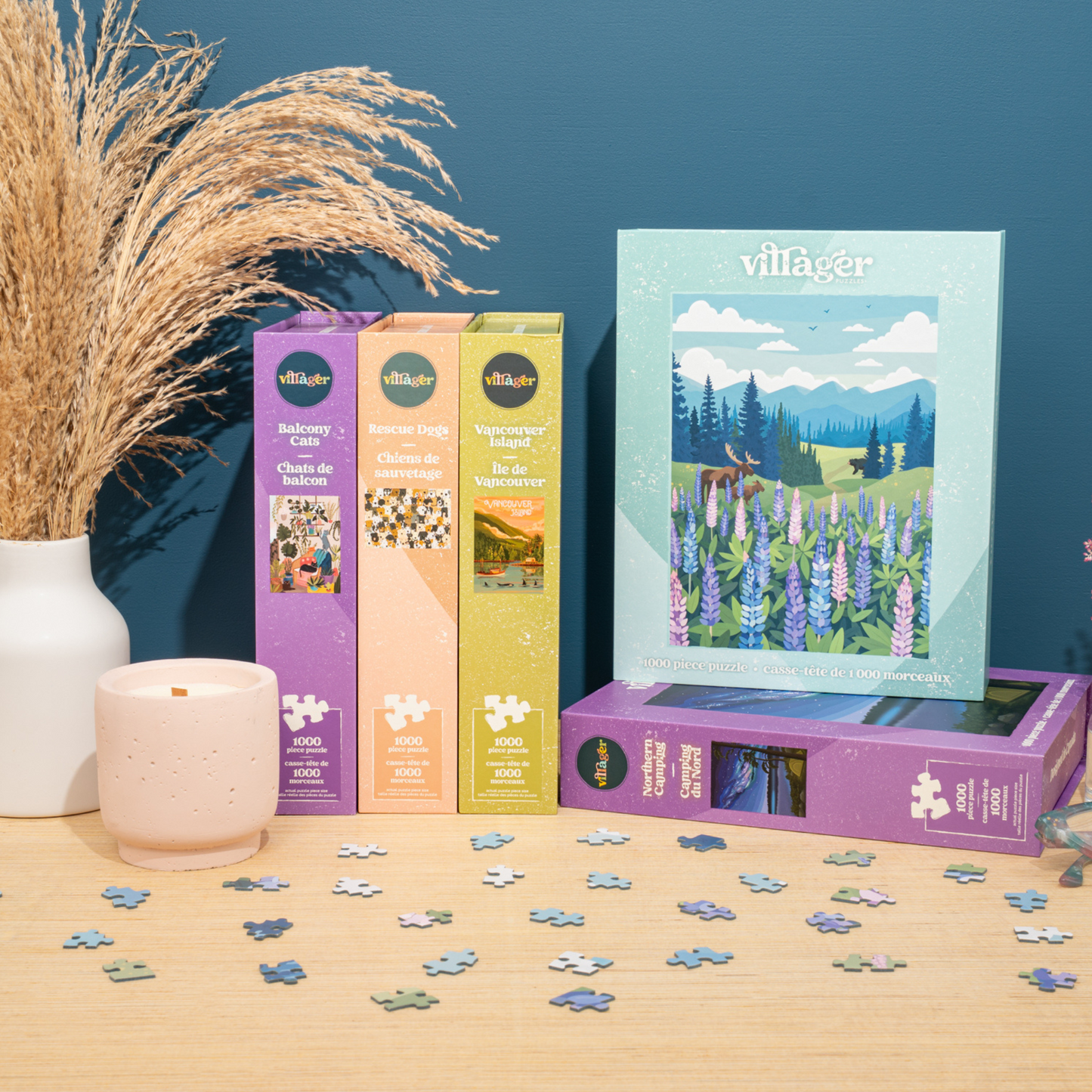 I-Love-1000-Piece-Puzzles Bundle | Five Puzzles for Adults | Designed in Canada by Women Artists