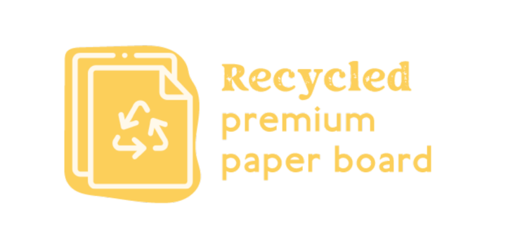 Recycled premium blue paper board used for Villager Puzzles