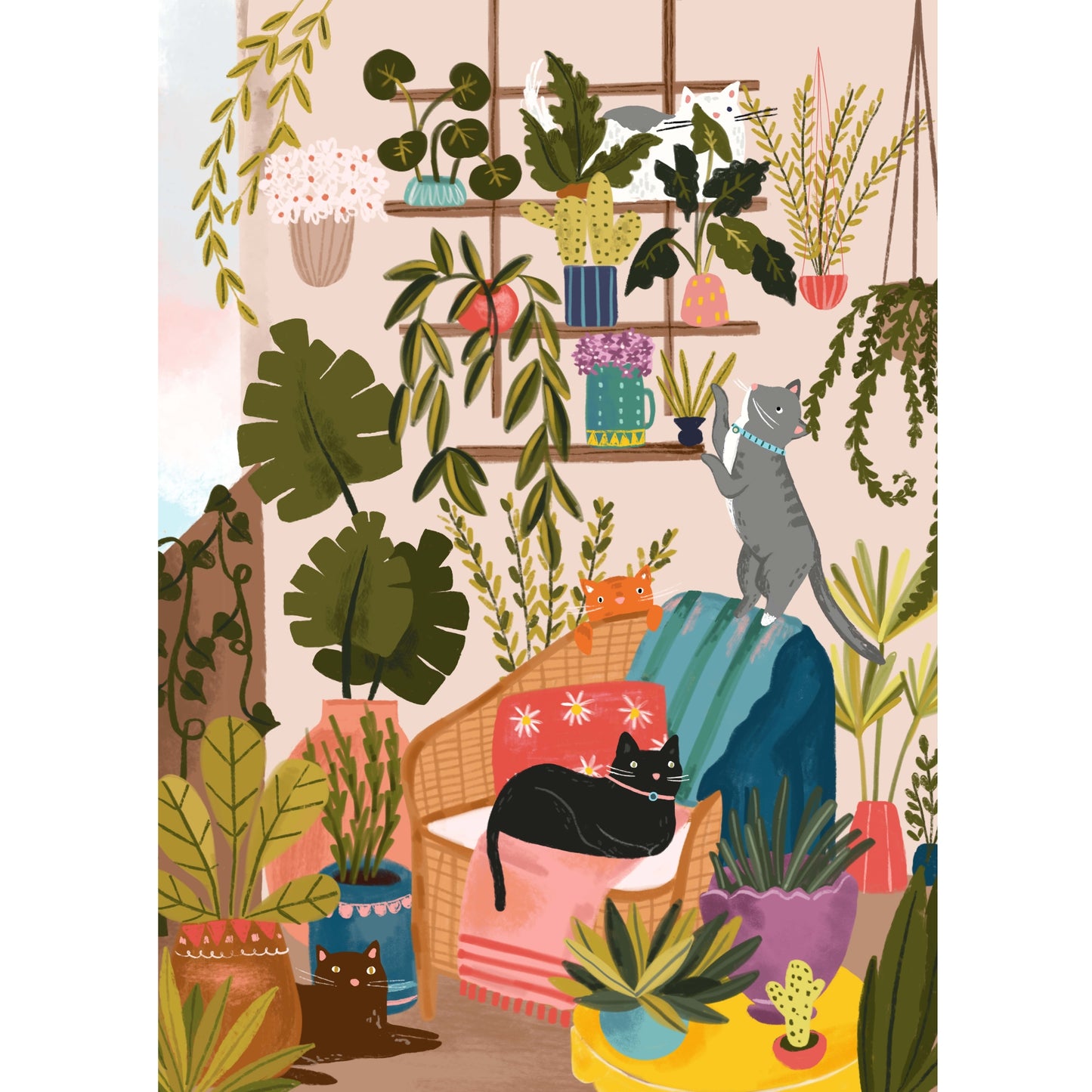 Balcony Cats | 1000-Piece Puzzle for Adults | Designed in Canada by Laura Konyndyk