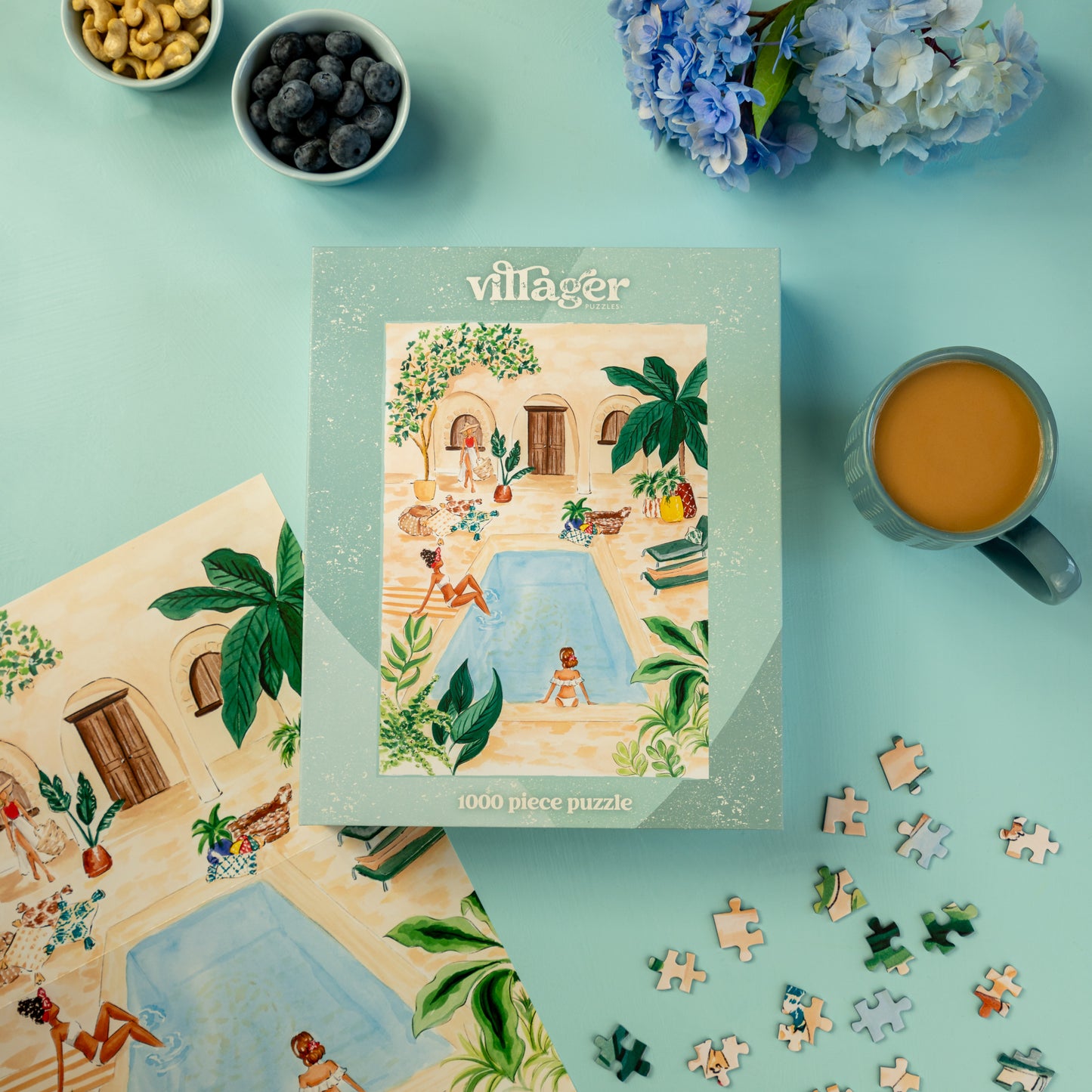 Lifestyle image of Villager Puzzle | Girls Trip designed by Nadine de Almeida of North Vancouver BC Canada