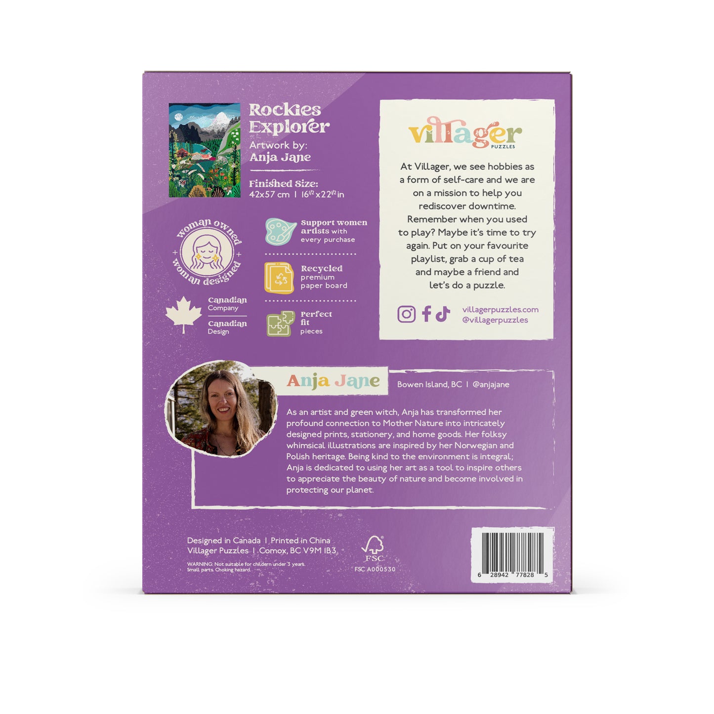 Puzzle Bundle by Artist Anja Jane | Two Puzzles for Adults | Designed in Canada