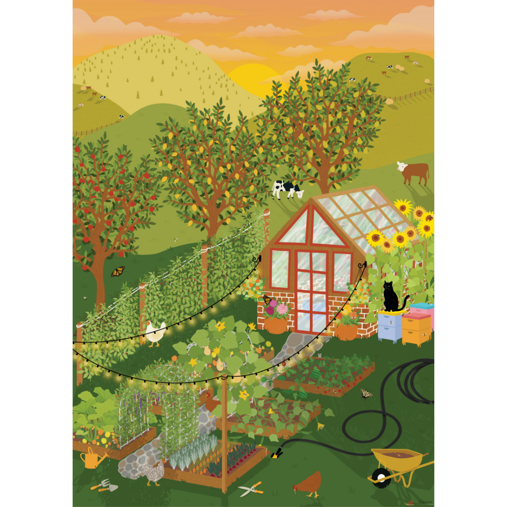 Hobby Farm | 500-Piece Puzzle for Adults | Designed in Canada by Kourtni Gunn