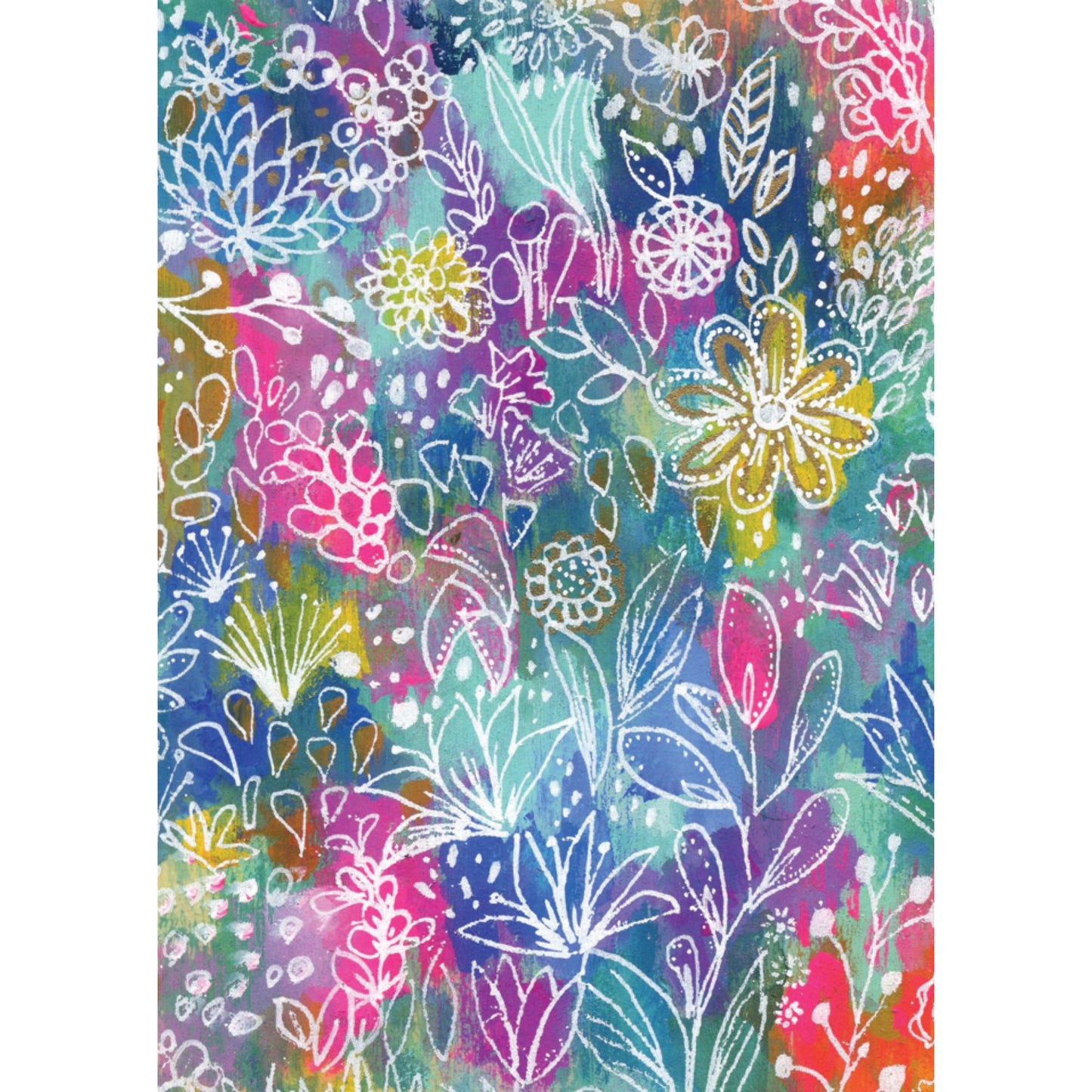 Full-size poster of Villager Puzzles | 1000-piece Vibrant Floral jigsaw puzzle designed by Aruba Mahmud