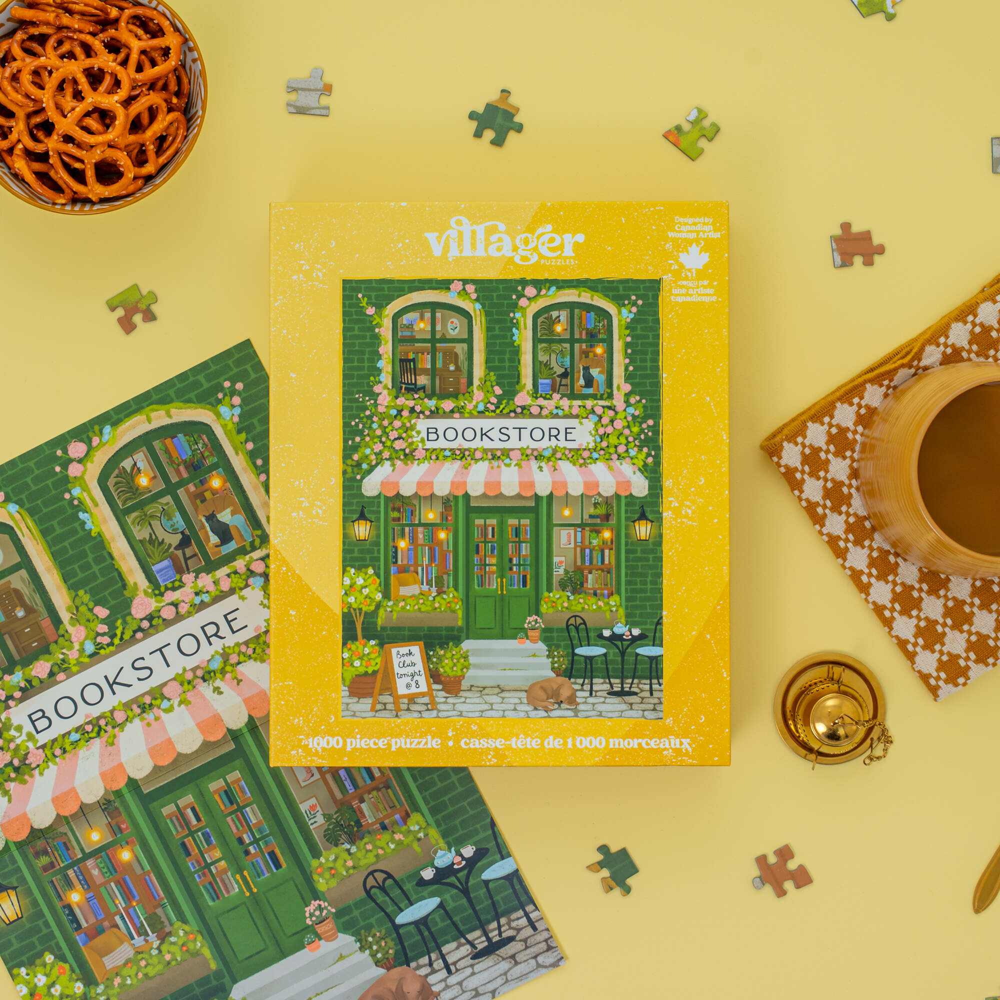 Emerald Bookstore | 1000-Piece Puzzle for Adults | Designed in