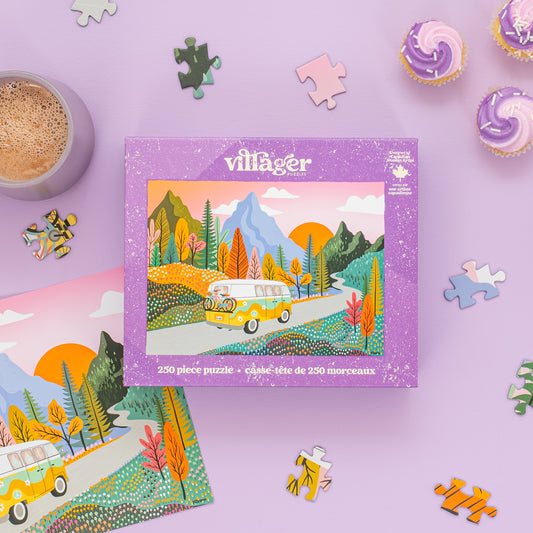 Road Trip | 250 Piece Puzzle | Kids & Adults | Designed in Canada by Kourtni Gunn