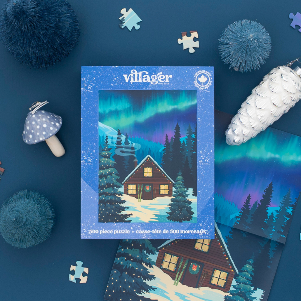 Northern Cabin | 500-Piece Puzzle for Adults | Designed in Canada by Diana Pinnell