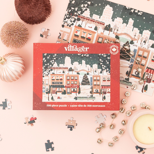 Small Town Holiday | 500-Piece Puzzle for Adults | Designed in Canada by Gloria Wall