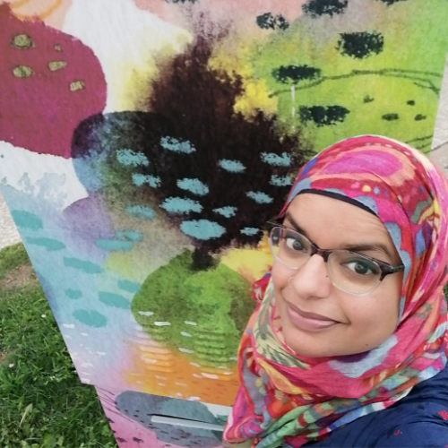 Aruba Mahmud | Ontario artist & painter for Villager Puzzles Vibrant Floral