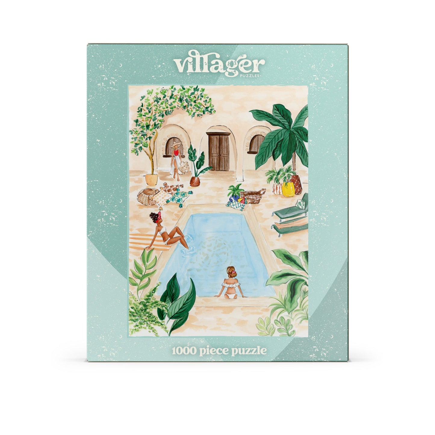 Front box image of Villager Puzzle | Girls Trip designed by Nadine de Almeida of North Vancouver BC Canada