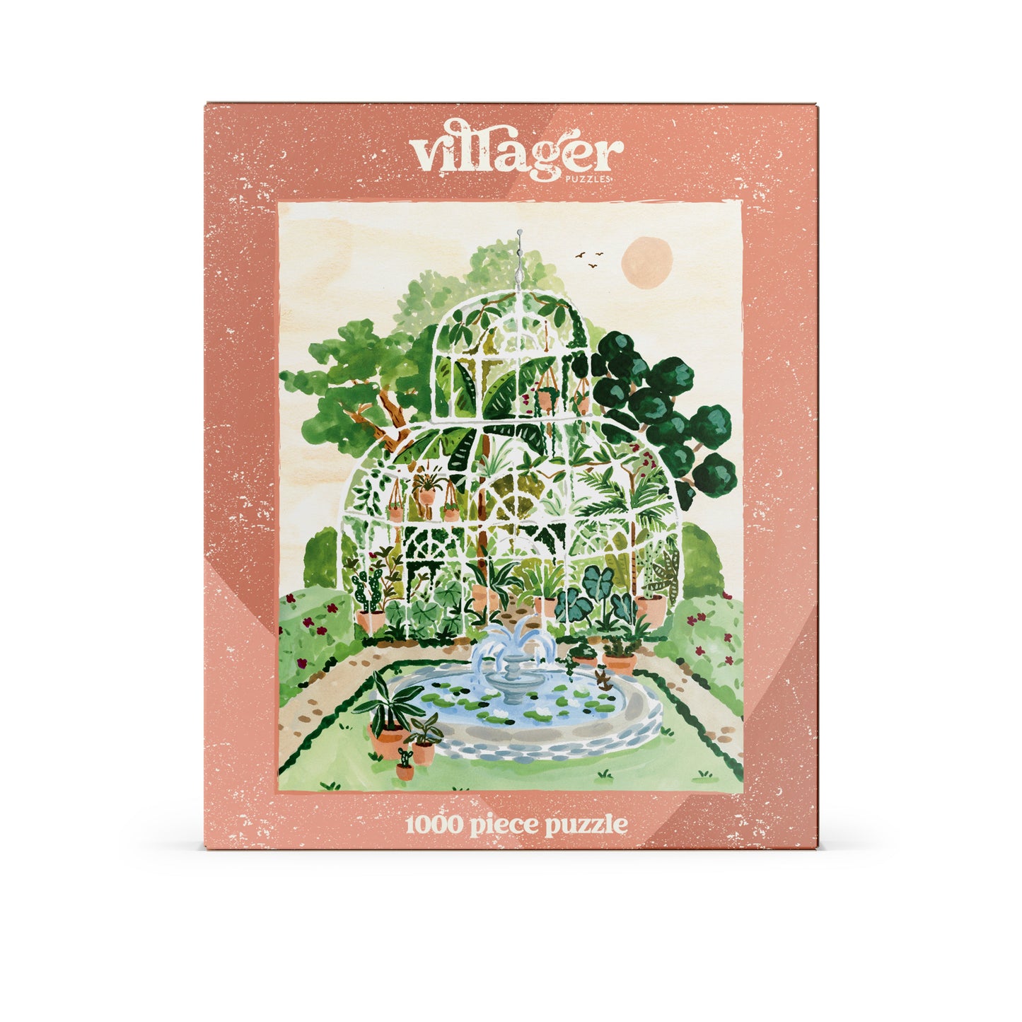 Front box image of Villager Puzzle | Greenhouse Garden designed by Sabina Fenn of Toronto ON Canada