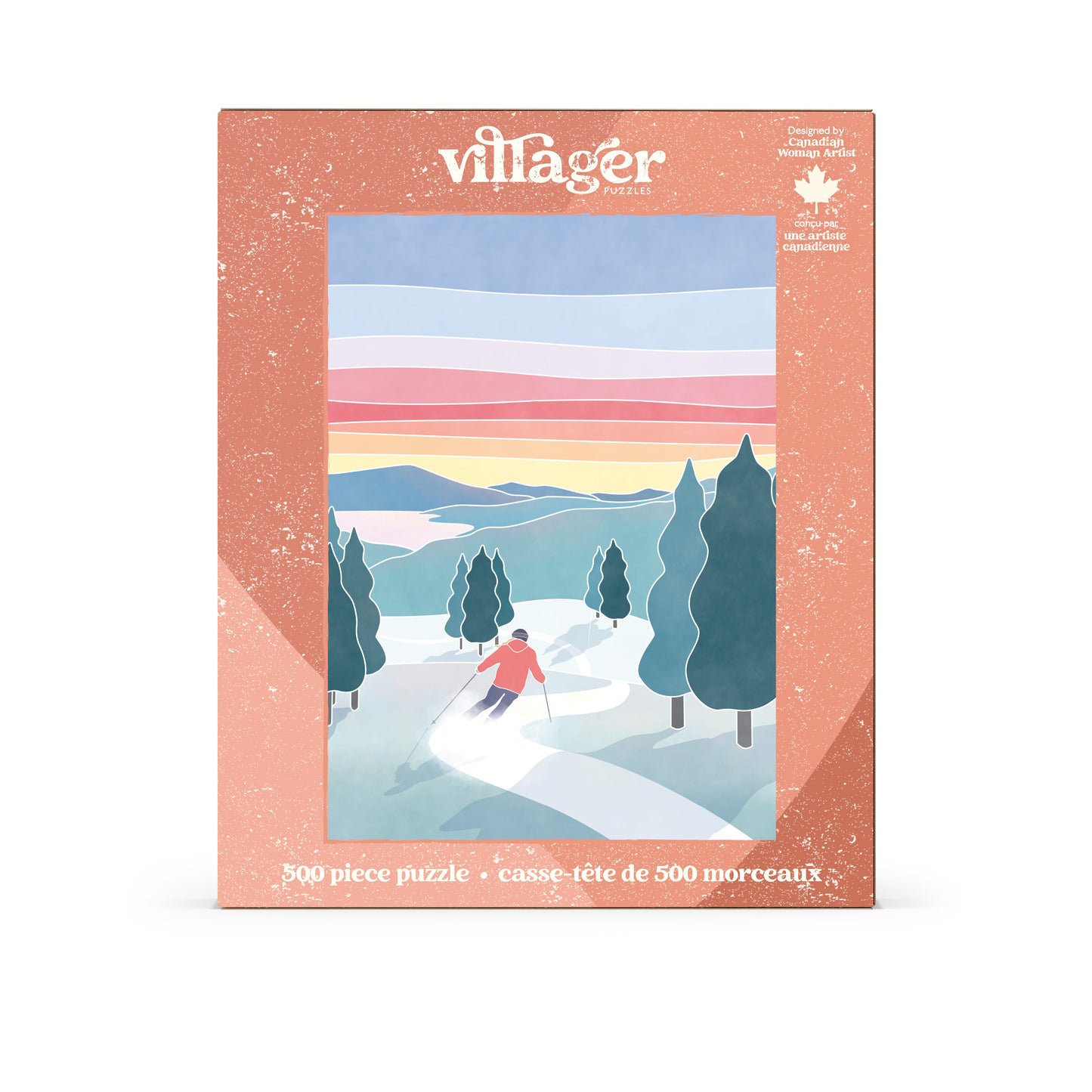 Sunset Ski | 500-Piece Puzzle for Adults | Designed in Canada by Maude Gervais