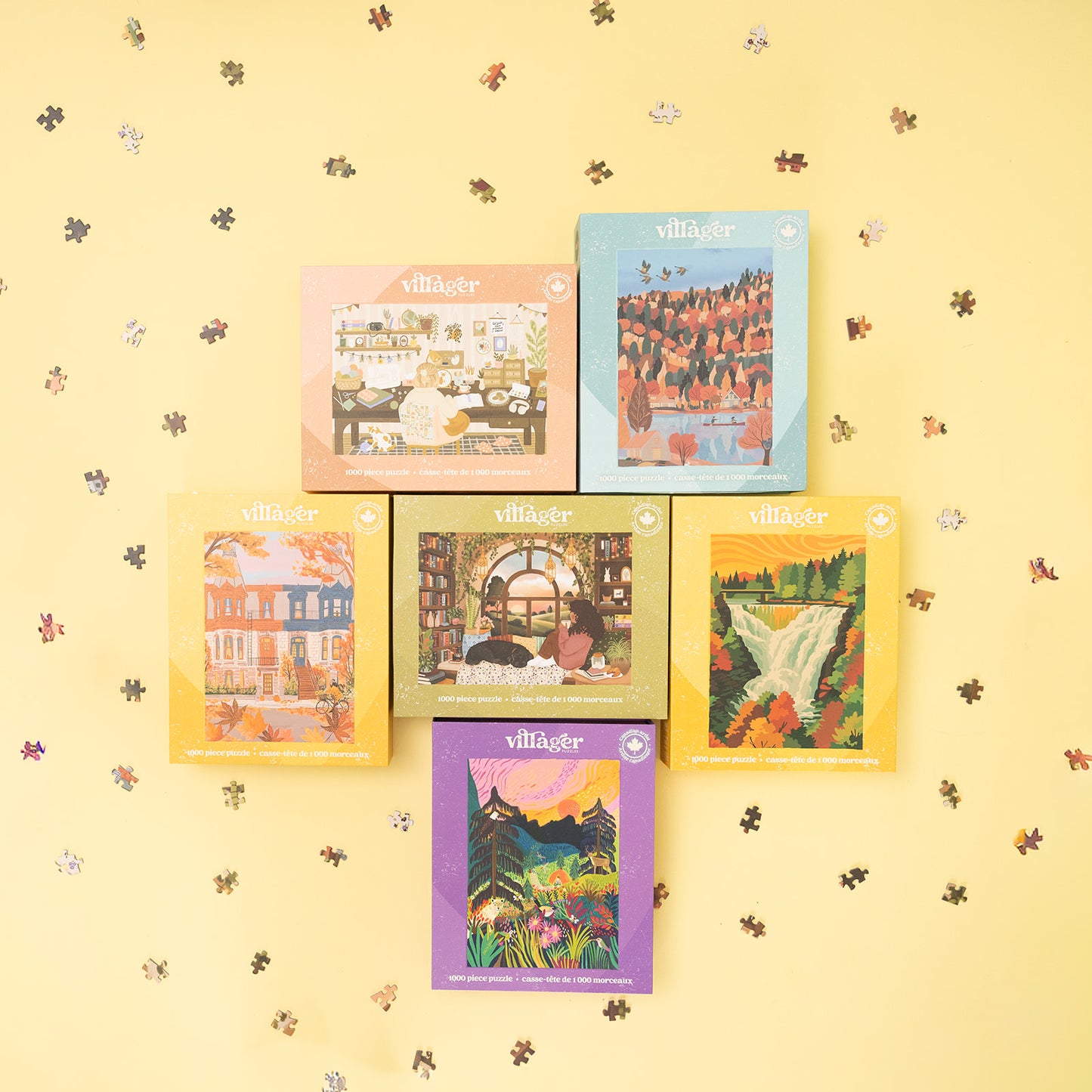 I-Love-1000-Piece-Puzzles Fall Bundle | Six Puzzles for Adults | Designed in Canada by Women Artists