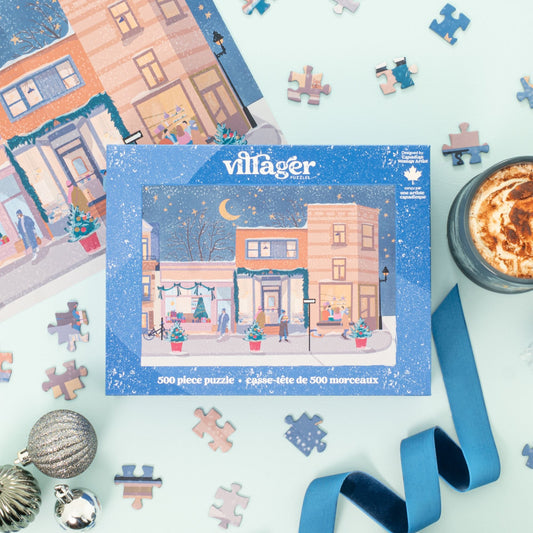 Holiday Streets | 500-Piece Puzzle for Adults | Designed in Canada by Marie-Laure Plano