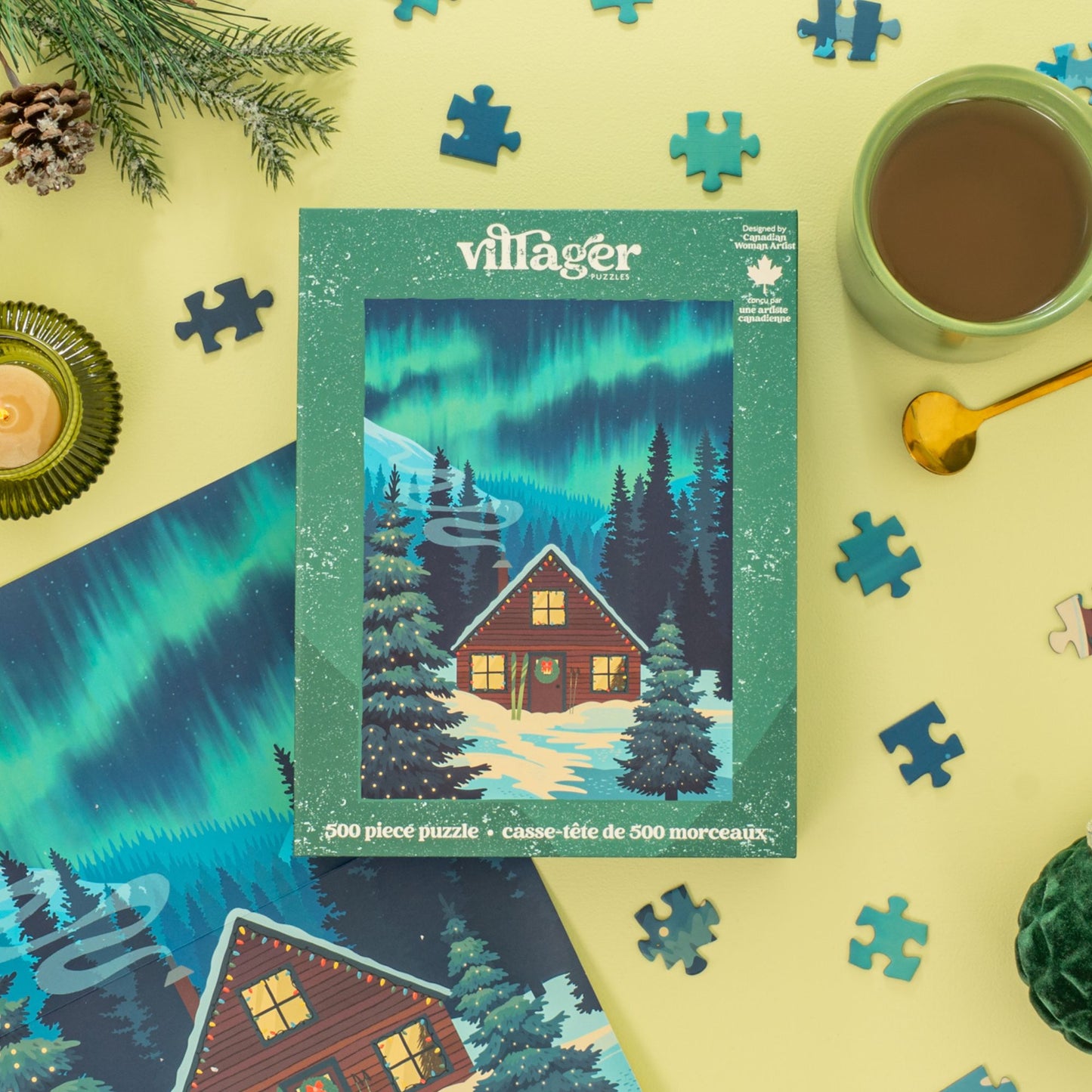 Northern Cabin | 500-Piece Puzzle for Adults | Designed in Canada by Diana Pinnell