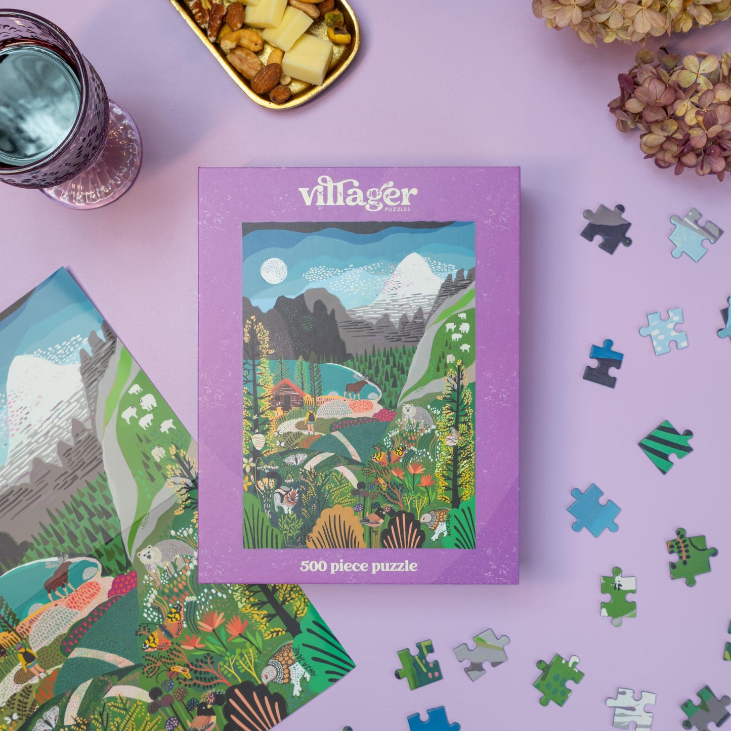 Puzzle photo of Villager Puzzle | 500-piece Rockies Explorer jigsaw puzzle designed by Anja Jane
