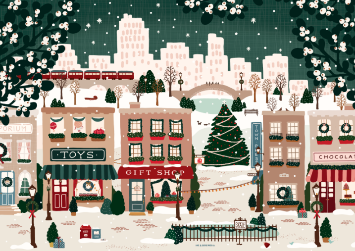 Small Town Holiday | 500-Piece Puzzle for Adults | Designed in Canada by Gloria Wall