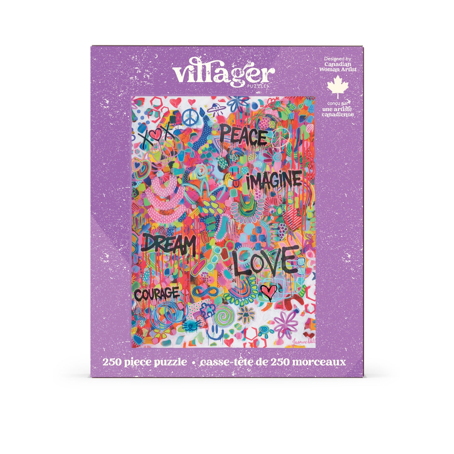 Pink Graffiti | 250 Piece Puzzle | Kids & Adults | Designed in Canada by Jasmine Dhillon