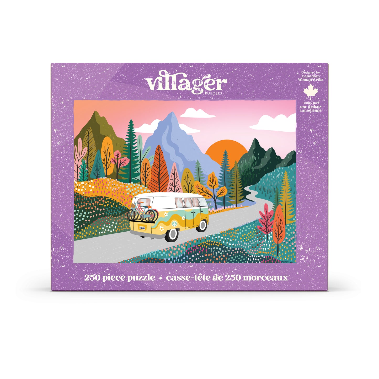 Road Trip | 250 Piece Puzzle | Kids & Adults | Designed in Canada by Kourtni Gunn