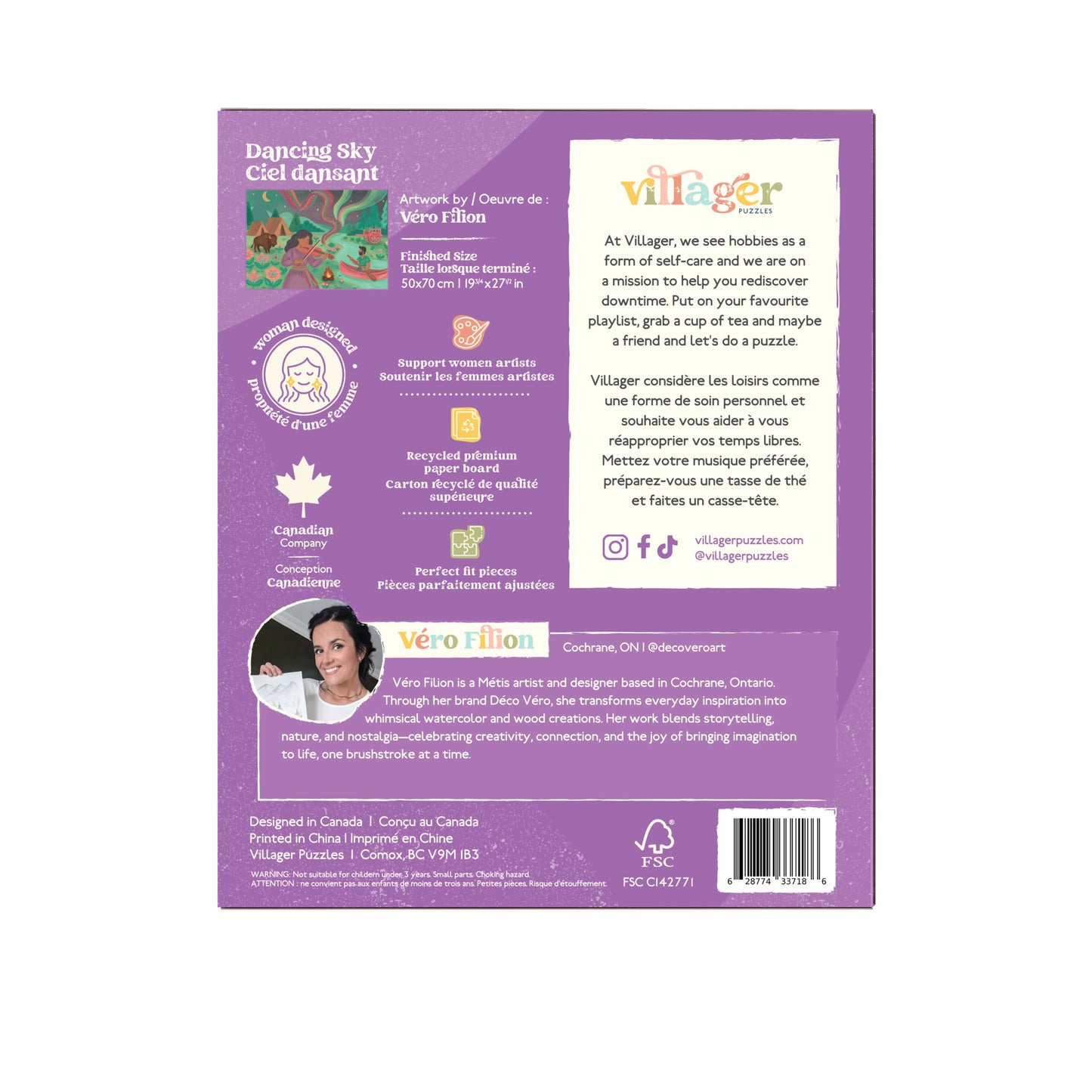 Dancing Sky | 1000-Piece Puzzle for Adults | Designed in Canada by Véro Filion