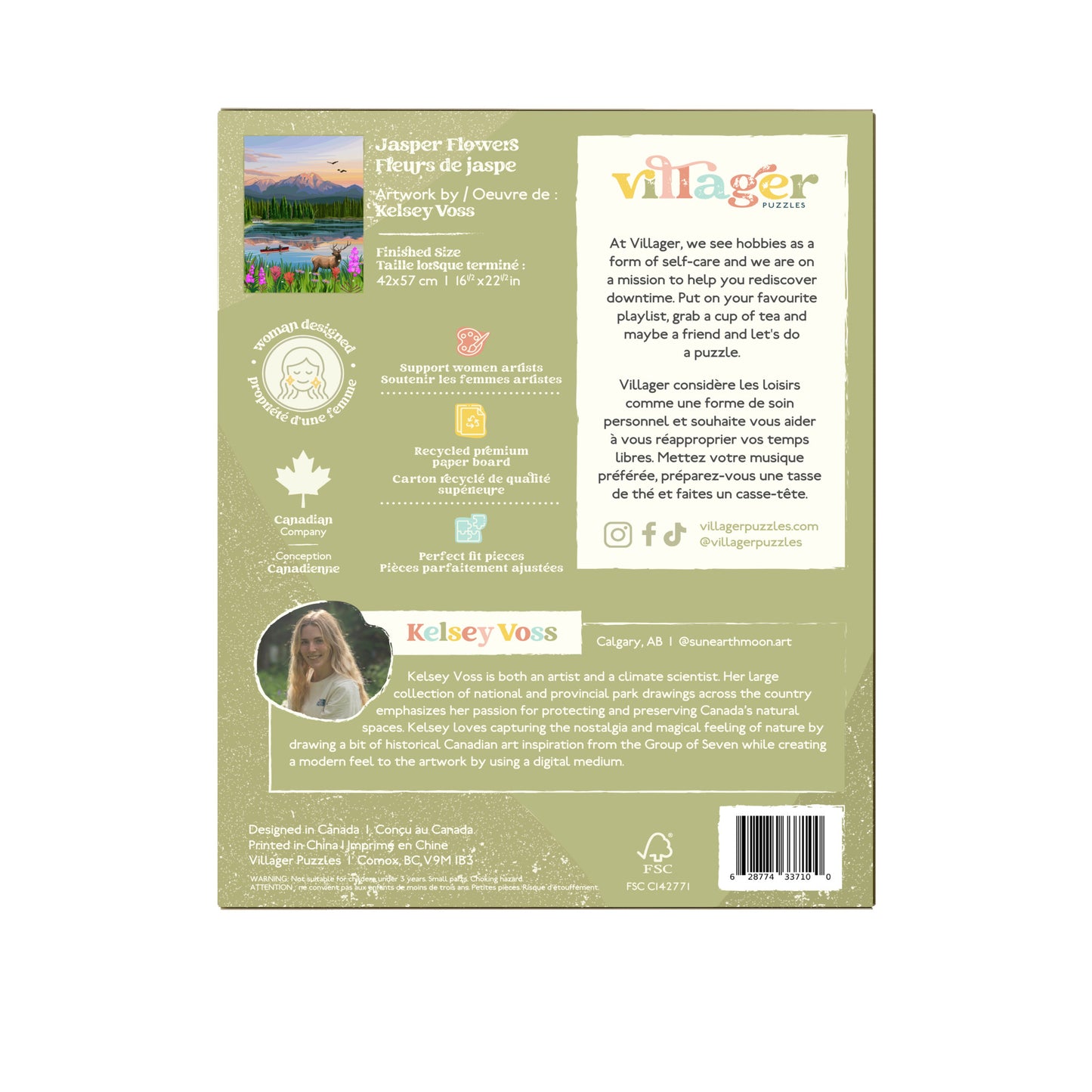 Jasper Flowers | 500-Piece Puzzle for Adults | Designed in Canada by Kelsey Voss