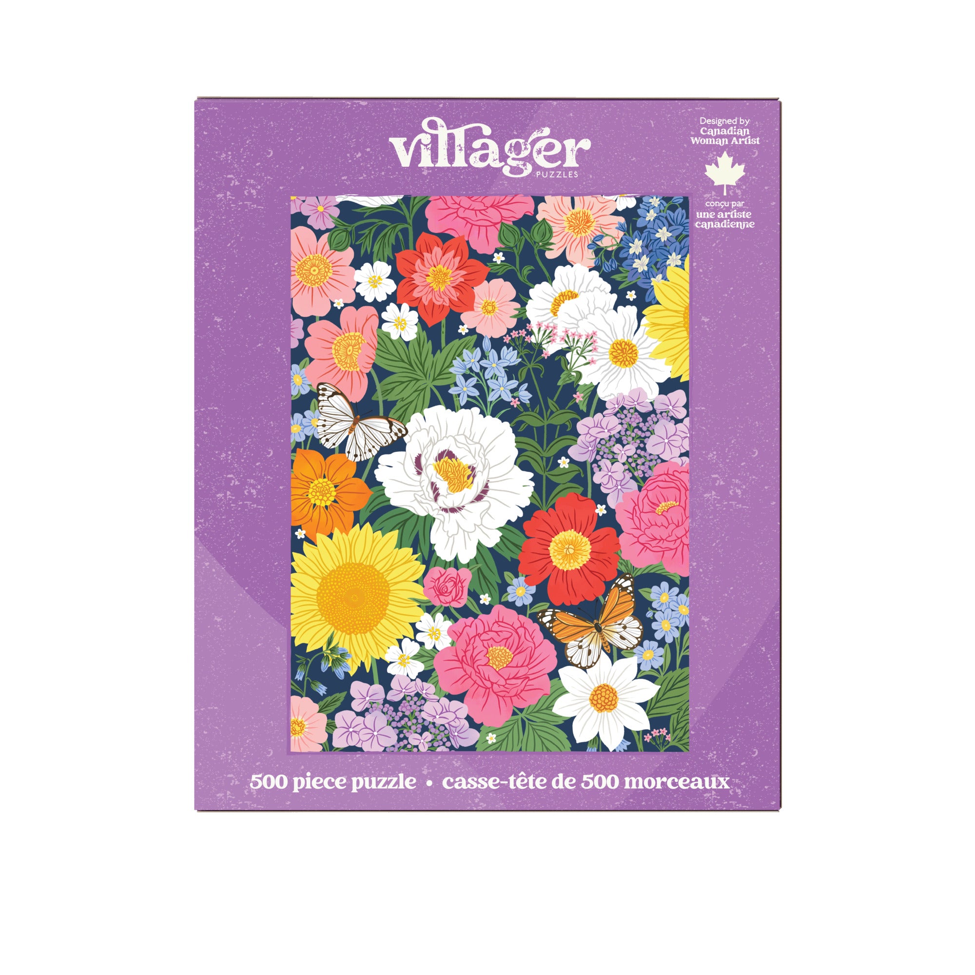 Midnight Blooms| 500-Piece Puzzle | Designed in Canada – Villager