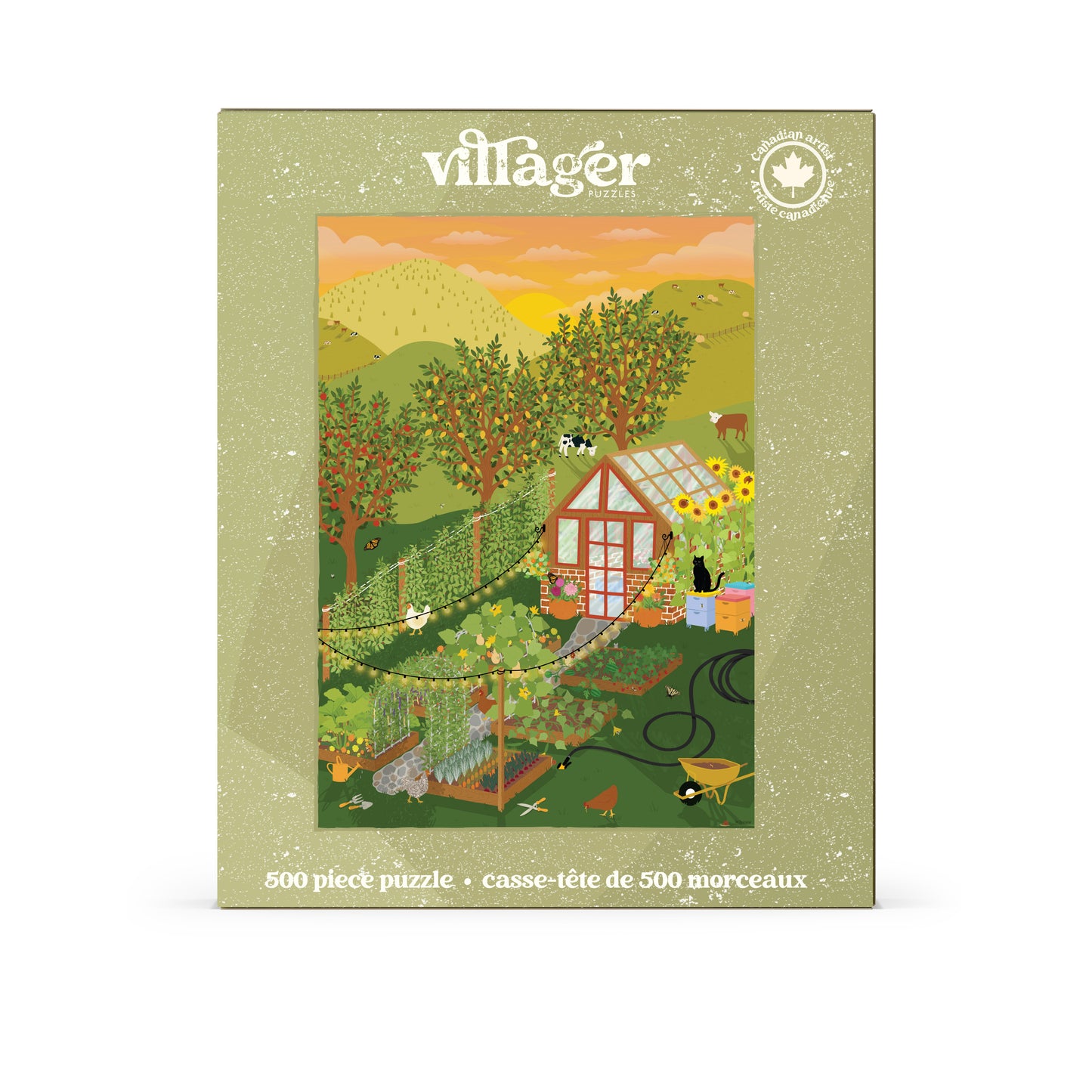 Hobby Farm | 500-Piece Puzzle for Adults | Designed in Canada by Kourtni Gunn
