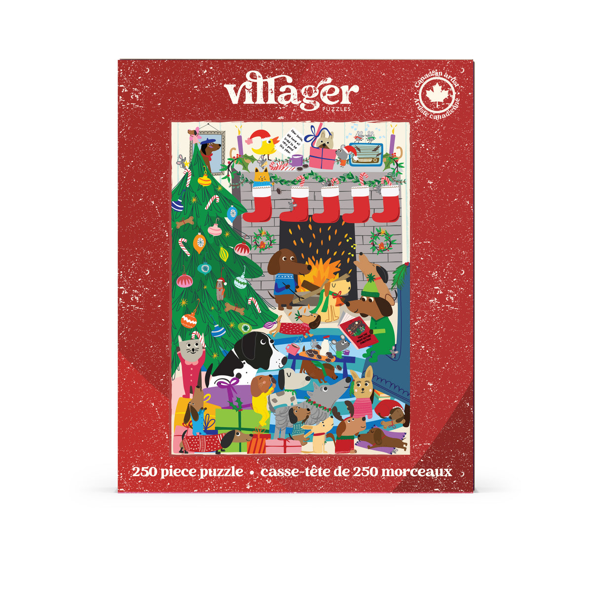 Merry Barkmas | 250 Piece Puzzle | Kids & Adults | Designed in Canada by Loo McNulty