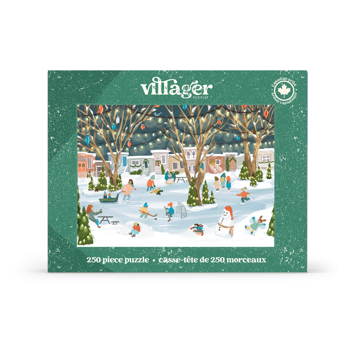 Neighbourhood Rink | 250 Piece Puzzle | Kids & Adults | Designed in Canada by Julie Pantoja