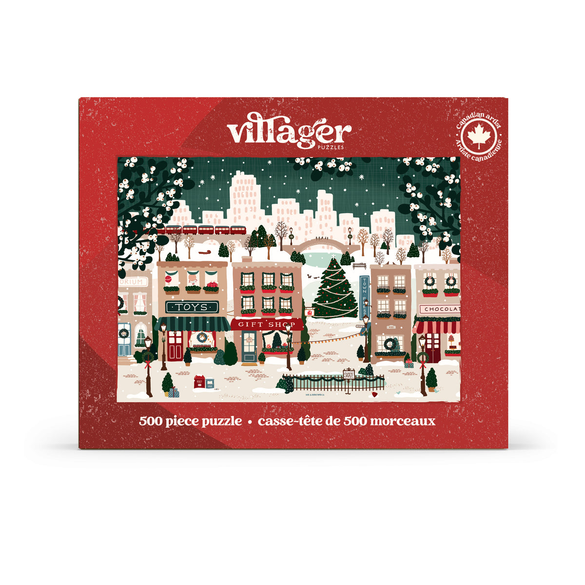 Small Town Holiday | 500-Piece Puzzle for Adults | Designed in Canada by Gloria Wall
