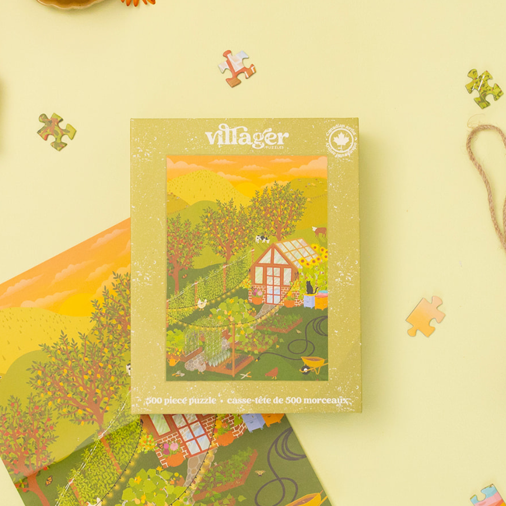 Hobby Farm | 500-Piece Puzzle for Adults | Designed in Canada by Kourtni Gunn