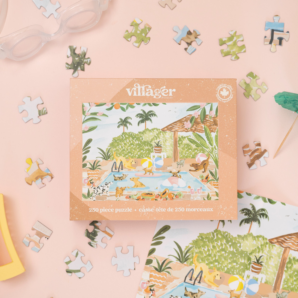 Pool Party | 250 Piece Puzzle | Kids & Adults | Designed in Canada by Sabina Fenn