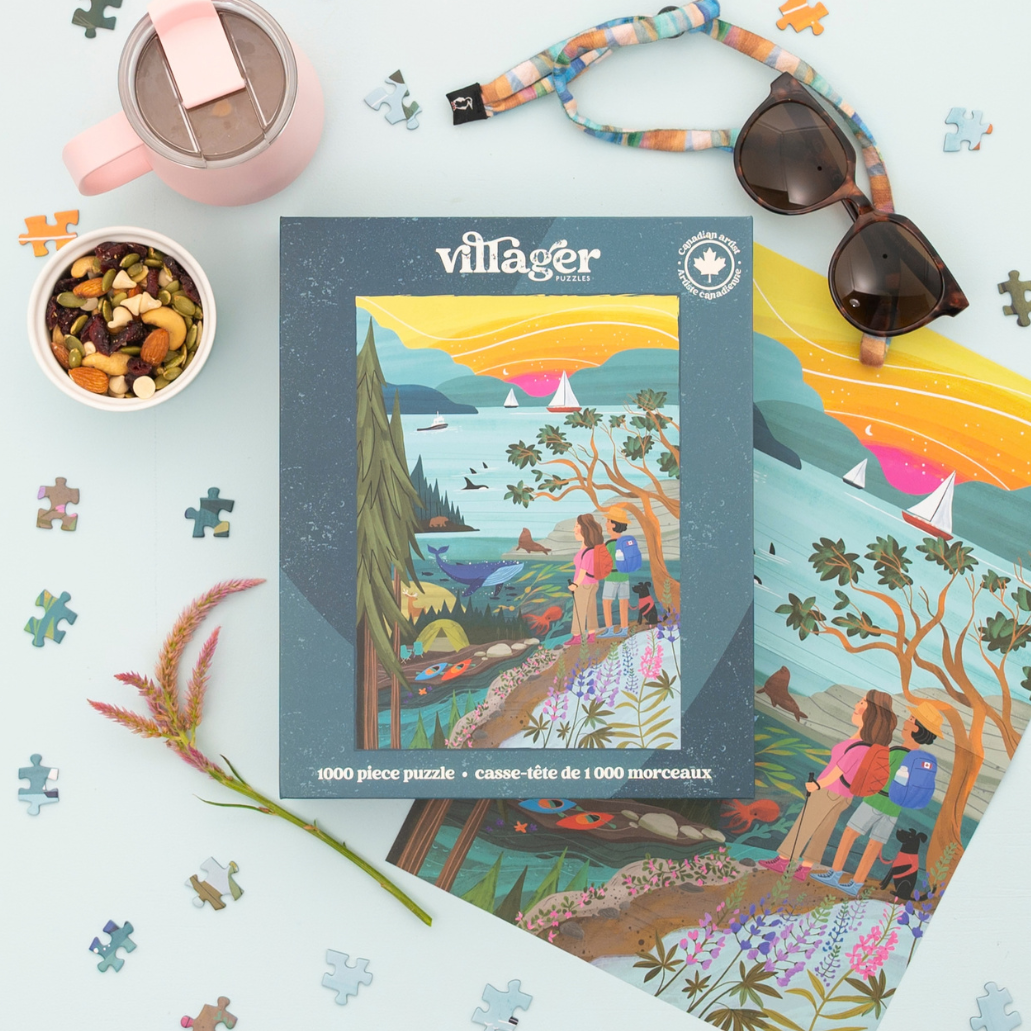 Coastal Hiking | 1000-Piece Puzzle for Adults | Designed in Canada by Cynthia Frenette