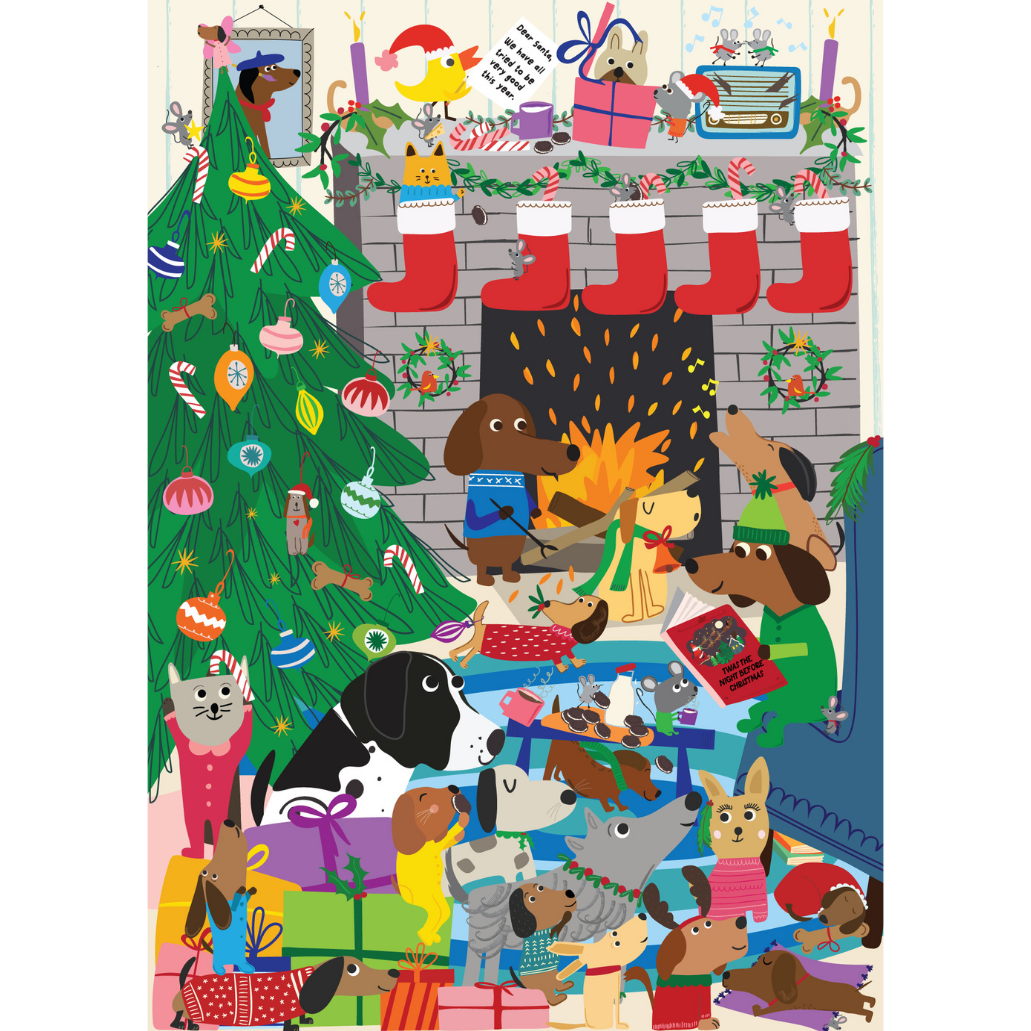 Merry Barkmas | 250 Piece Puzzle | Kids & Adults | Designed in Canada by Loo McNulty