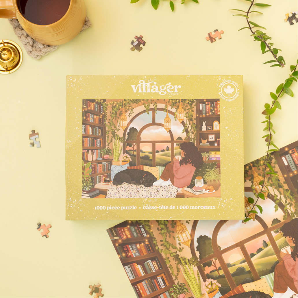 Book Nook | 1000-Piece Puzzle for Adults | Designed in Canada by Tara Younggren