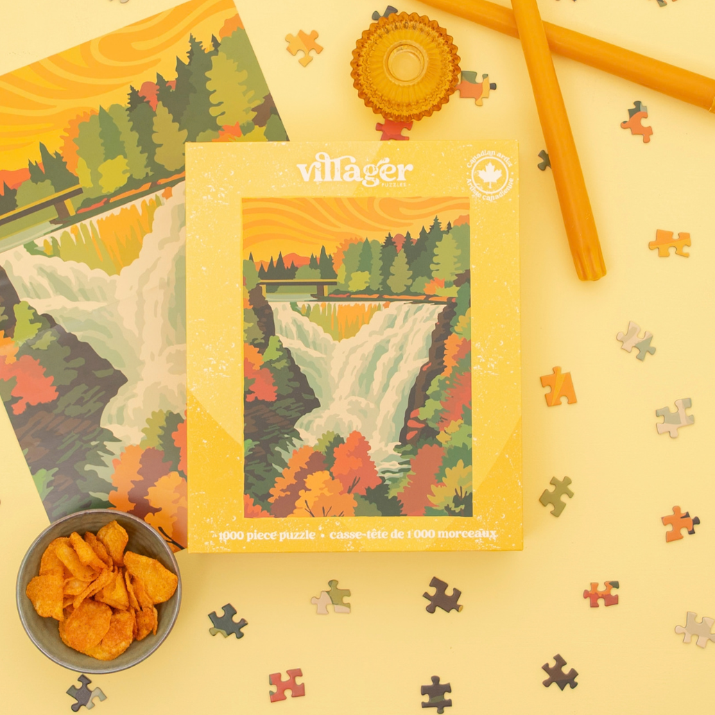 Autumn Cascade | 1000-Piece Puzzle for Adults | Designed in Canada by Ivana McCue & Anna Klibanov