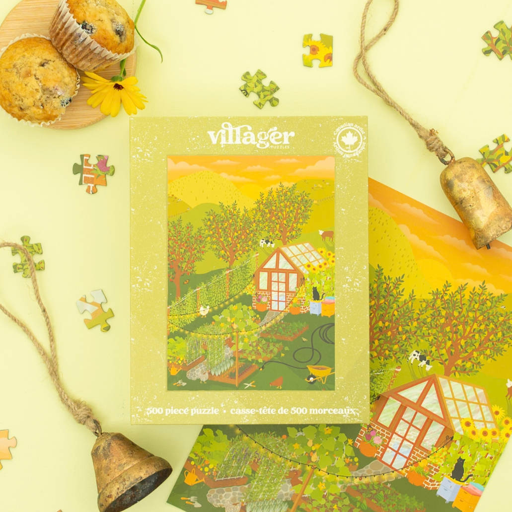 Hobby Farm | 500-Piece Puzzle for Adults | Designed in Canada by Kourtni Gunn