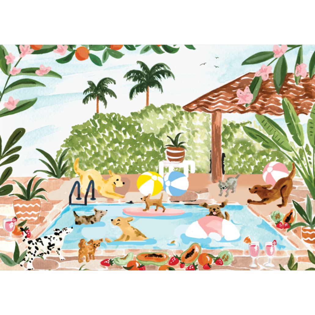 Pool Party | 250 Piece Puzzle | Kids & Adults | Designed in Canada by Sabina Fenn