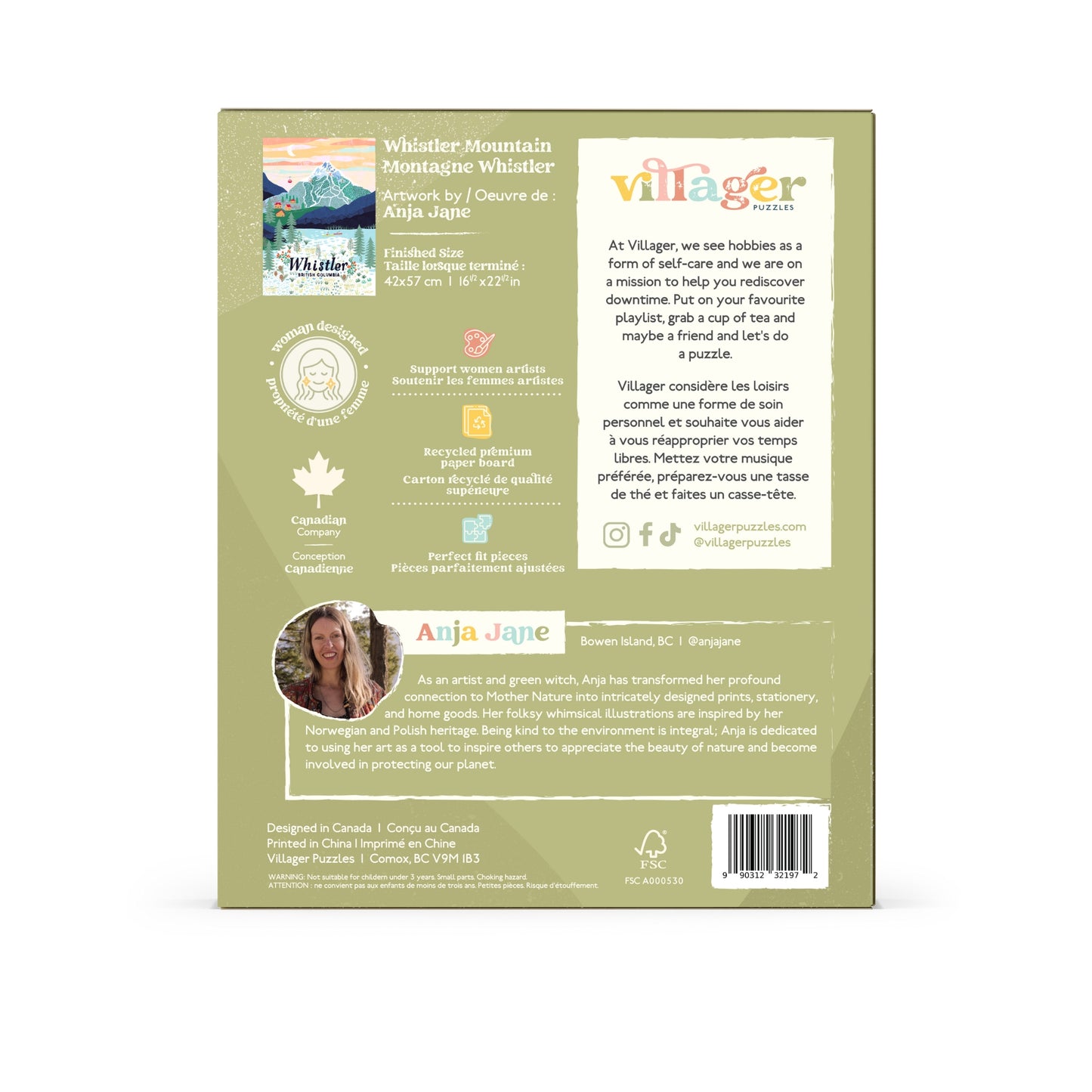 Whistler Mountain | 500-Piece Puzzle for Adults | Designed in Canada by Anja Jane