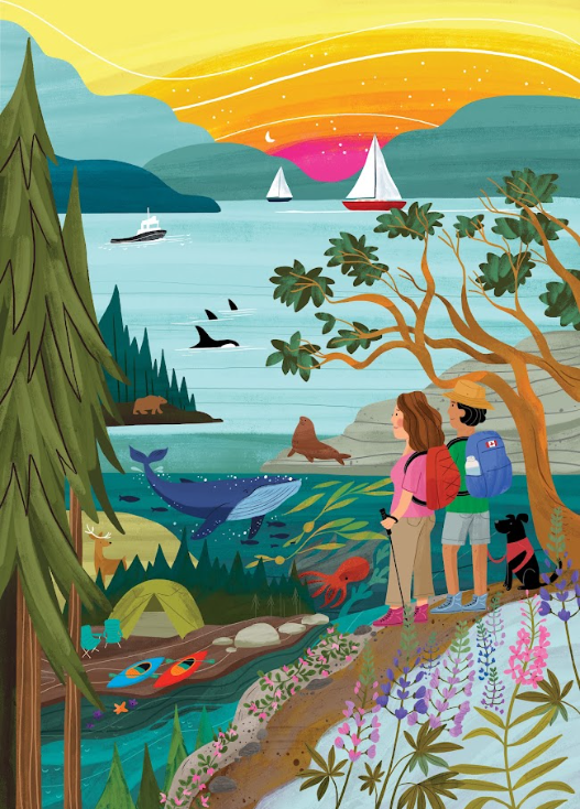Coastal Hiking | 1000-Piece Puzzle for Adults | Designed in Canada by Cynthia Frenette