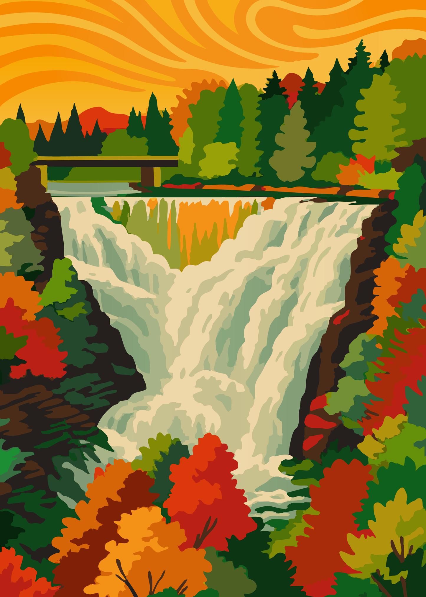 Autumn Cascade | 1000-Piece Puzzle for Adults | Designed in Canada by Ivana McCue & Anna Klibanov