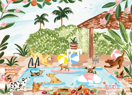Pool Party | 250 Piece Puzzle | Kids & Adults | Designed in Canada by Sabina Fenn